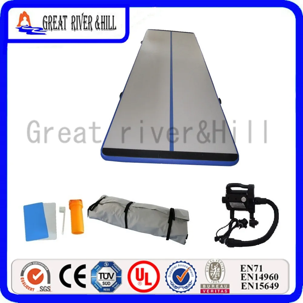 

cheap inflatable team tumbling air track gym mat air flooring with free pump 5m x 1.8m x 0.15m