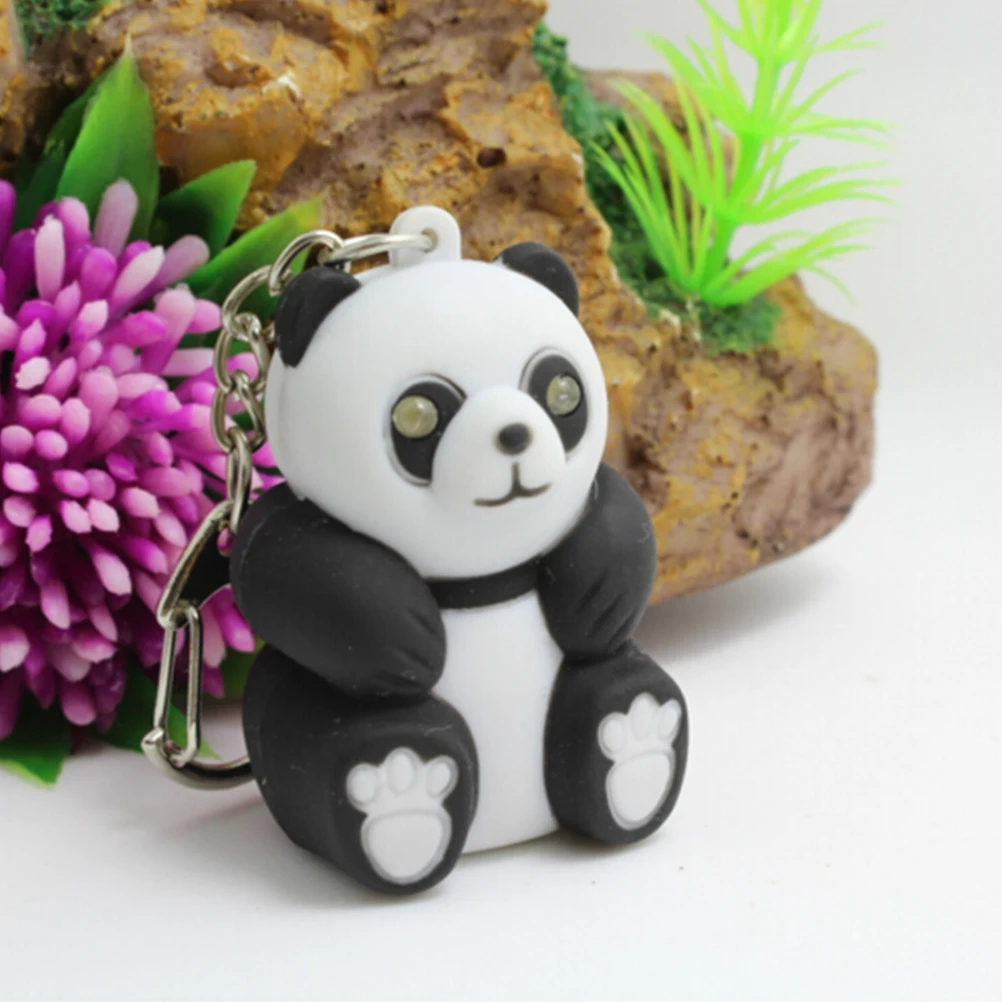 1 шт. милая панда брелок игрушки светящиеся кулоны куклы со светодиодсветильник