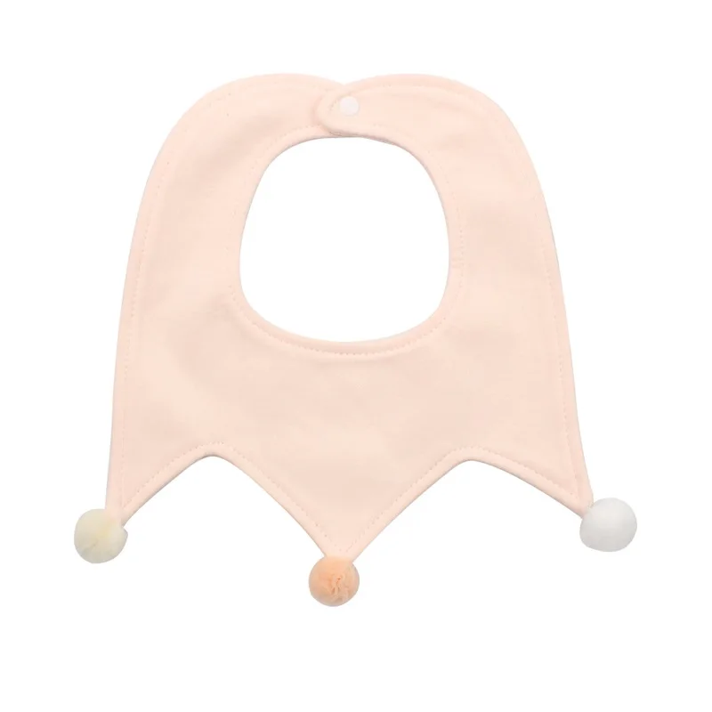 2 PCS Crown Cotton Baby Bibs Cute INS Infant For Girls Pompom Saliva Towel Bib Burp Clothes Clothing | Детская одежда и обувь