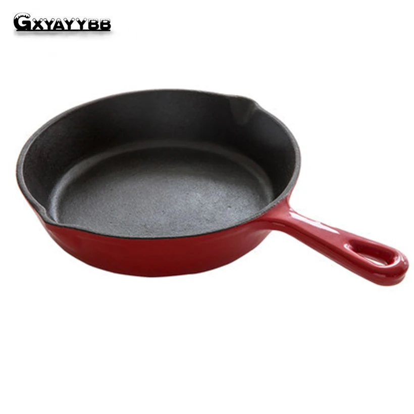20 см черный Мини не липкий чугунный сковорода каменный слой кастрюля маленький