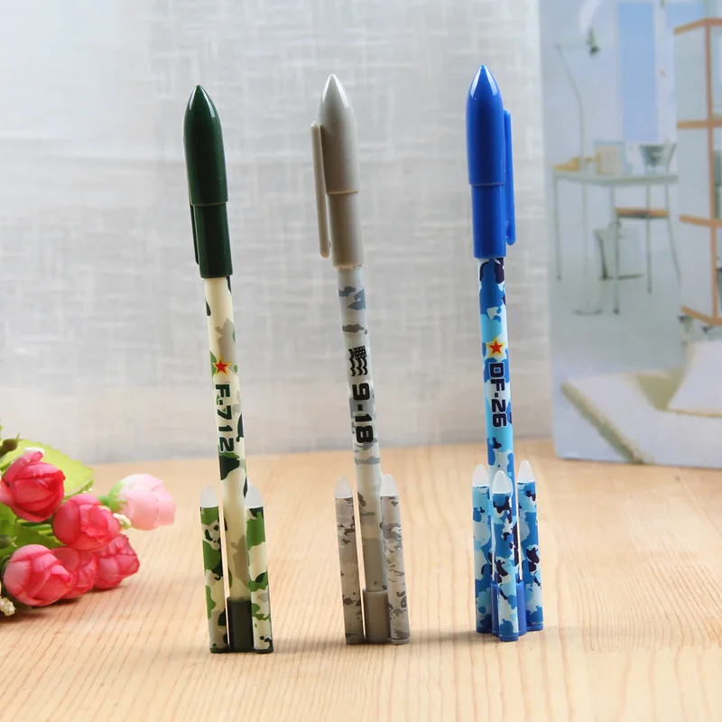 Камуфляжная гелевая ручка 0 38 мм в форме ракеты|Гелевые ручки| |