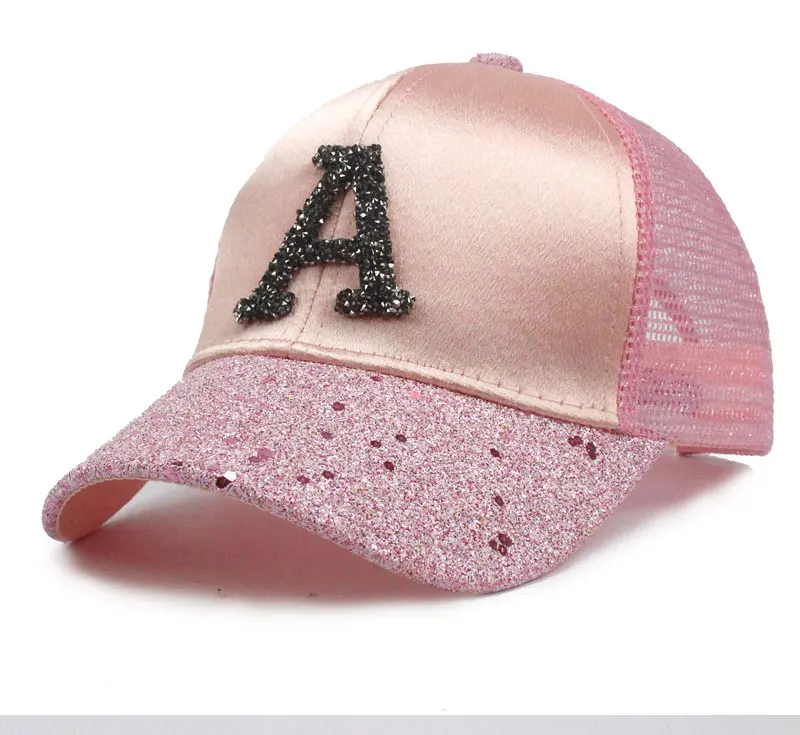 Блестками сетчатые Детские Шапки дети Snapback Бейсбол Кепки с буквой «А забавные Шапки сезон: весна–лето в стиле хип-хоп для мальчиков, шляпы солнцезащитные, кепки кости