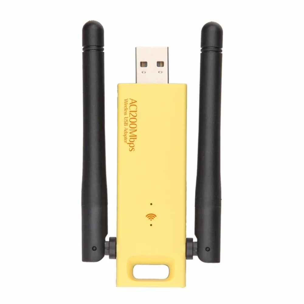 Беспроводной USB адаптер 1200 Мбит/с двухдиапазонный 5 ГГц 2,4 ГГц адаптер 802.11ac RTL8812AU чипсет Aerial Dongle мини Сетевая карта с интерфейсом USB