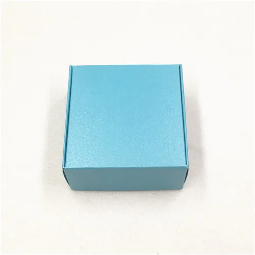 blue 20 шт 65*65*30 мм Натуральная коричневая крафт-бумага маленькая коробка для упаковки подарка картонная бумага доска Свадьба& Рождественская вечеринка поставки Коробки - Цвет: blue