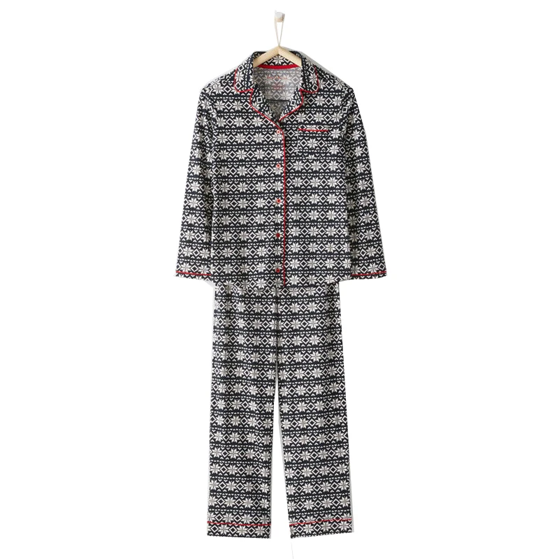 Семейные комплекты в полоску с рождественской тематикой рисунком снежинки