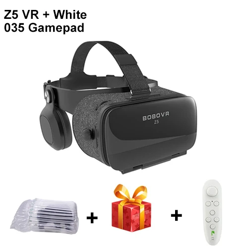 White 035 Gamepad Bobovr Z5 3D VR Очки виртуальной реальности очки погружения Android 120 FOV Google Cardboard шлем для 4-6,2 'смартфон - Цвет: White 035 Gamepad