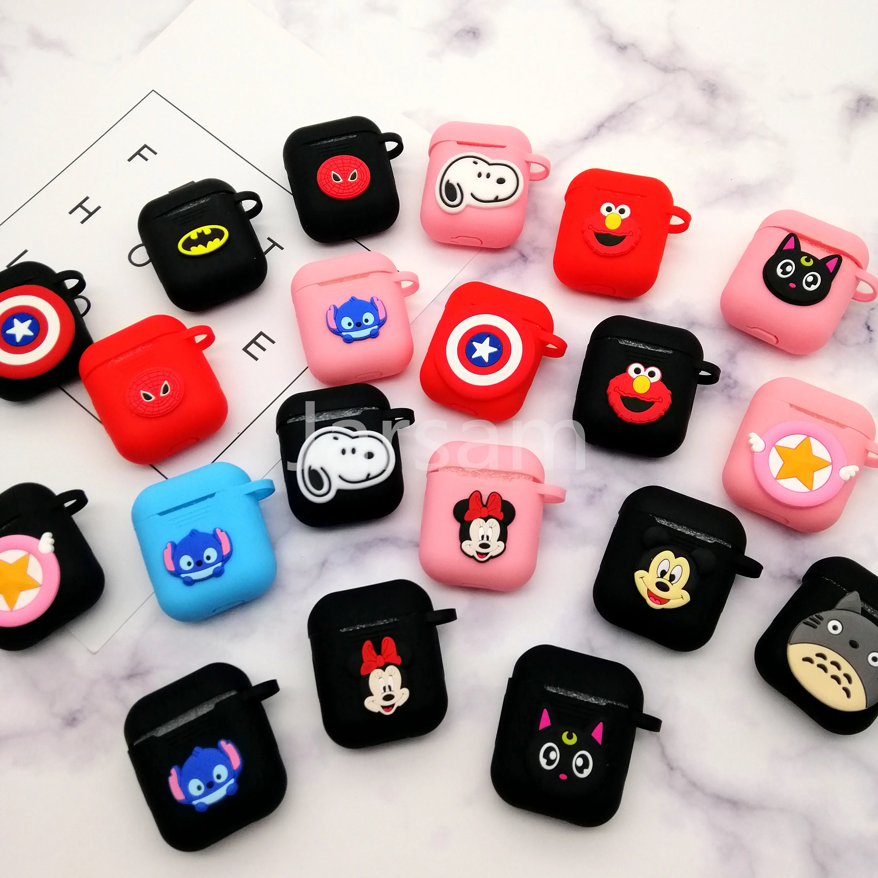 Милый мультяшный беспроводной Чехол для наушников для Apple AirPods 2 Силиконовый чехол для зарядки наушников Защитный чехол для AirPods