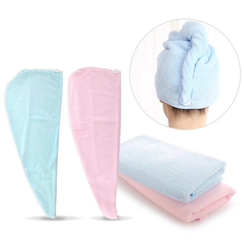 High-quality Lady Turban microfiber fabric thickening dry hair hat super absorbent quick-drying hair Shower cap Bath towel
