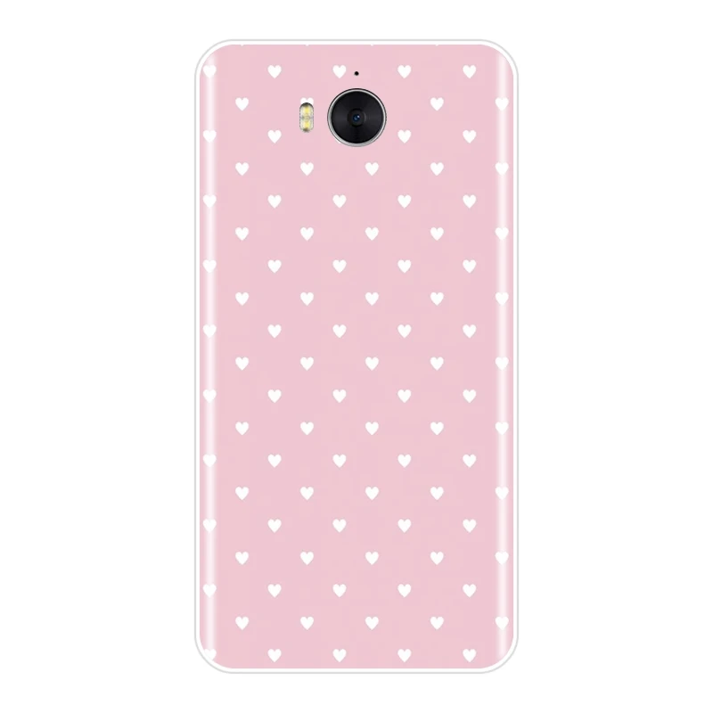 Задняя крышка для huawei Y3 Y5 Y6 II Y7 2017 Pro силиконовый мягкий чехол телефона в горошек с