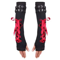 Red Devil модные унисекс Зимние гетры для рук черный красный теплые без пальцев рукава хлопок материал для защиты рук HDS111 - Цвет: Red