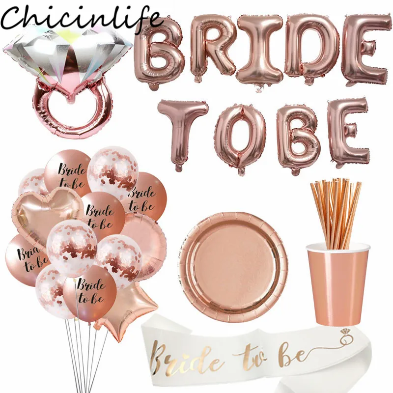 Chicinlife невесты быть воздушные шары с буквой/пояс для подружек Вечерние попкорн