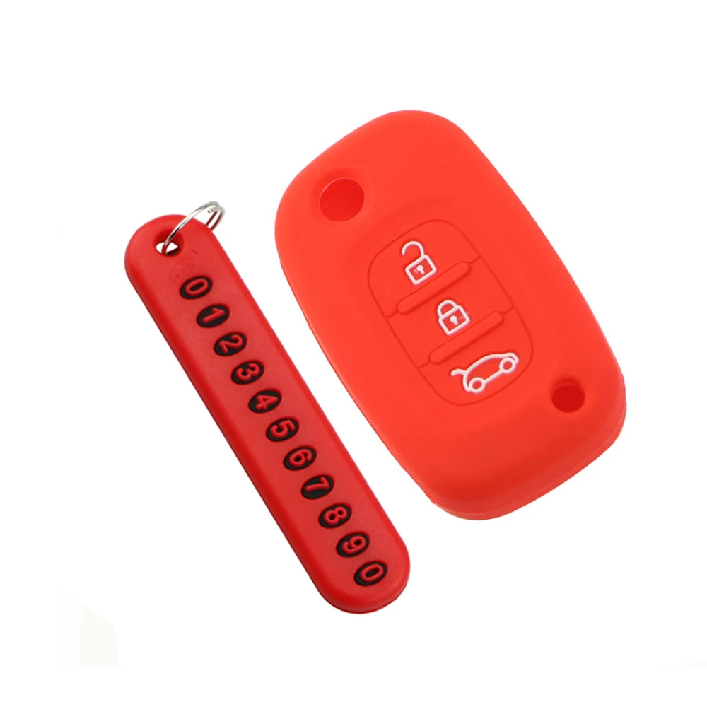 Силиконовый автомобильный телефонный брелок в форме числа чехол для ключей