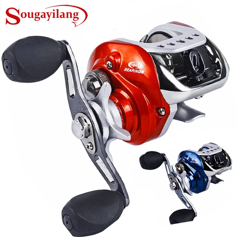Sougayilang BaitCasting Reel10 + 1BB ловля морского карпа снасти влево/правая рука литья Катушка