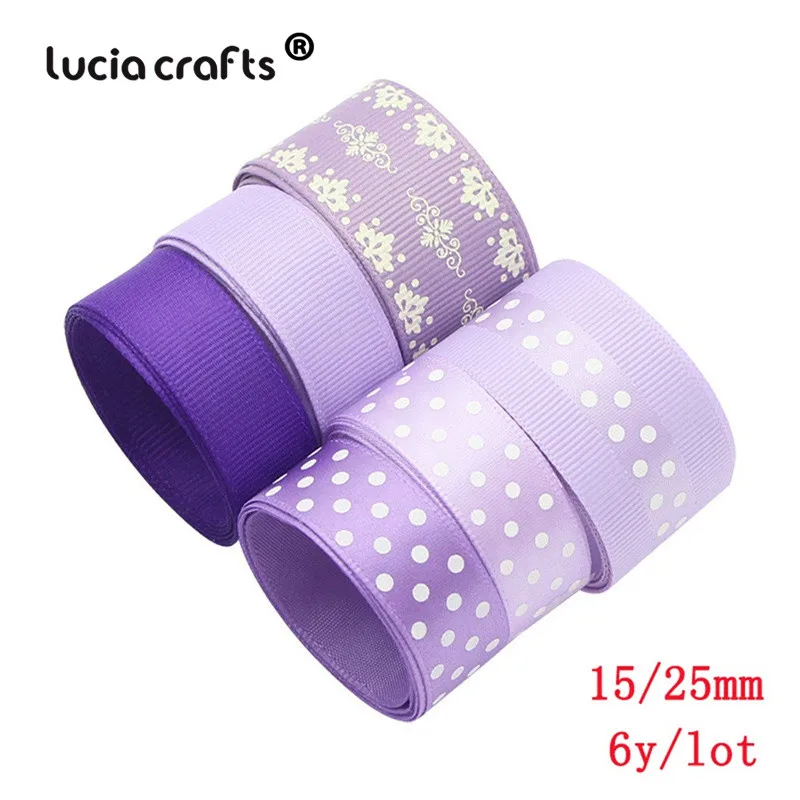 Lucia crafts 6 ярдов много вариантов печатные корсажные ленты лук Ремесло DIY Швейные материалы ручной работы аксессуары S0309