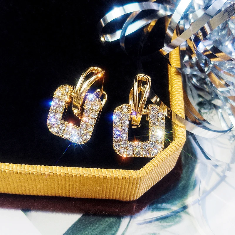 

2019 New Trendy Korean Simple Earrings Arrival Zinc Alloy Classic Geometric Women Dangle Earrings For Female Korean Jewelry