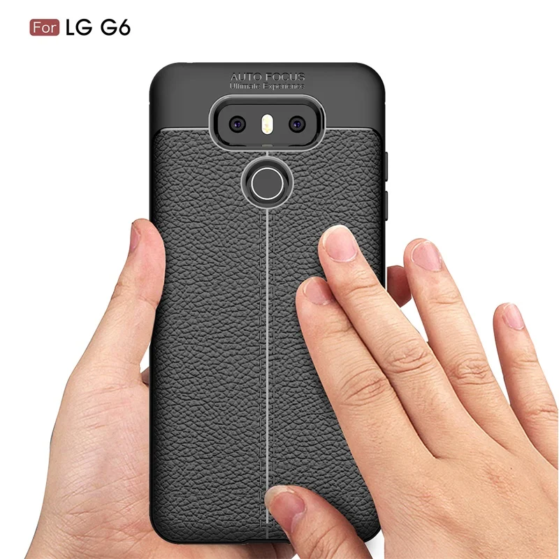 LUOYA Brand Original Shockproof Armor Cover for LG G6 Case Soft Leather Carbon Fiber Ultra Slim Lithi TPU |