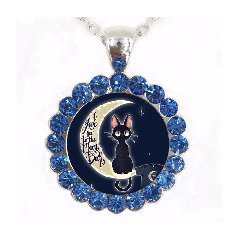 Новинка 2019 ожерелье с подвеской из тибетского серебристого кабошона I Love You To The Moon