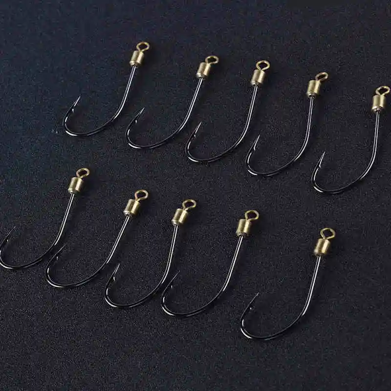 Нержавеющая сталь поворотный разъем рыболовный крючок 20 шт./лот #6 #24 крючки Pesca с