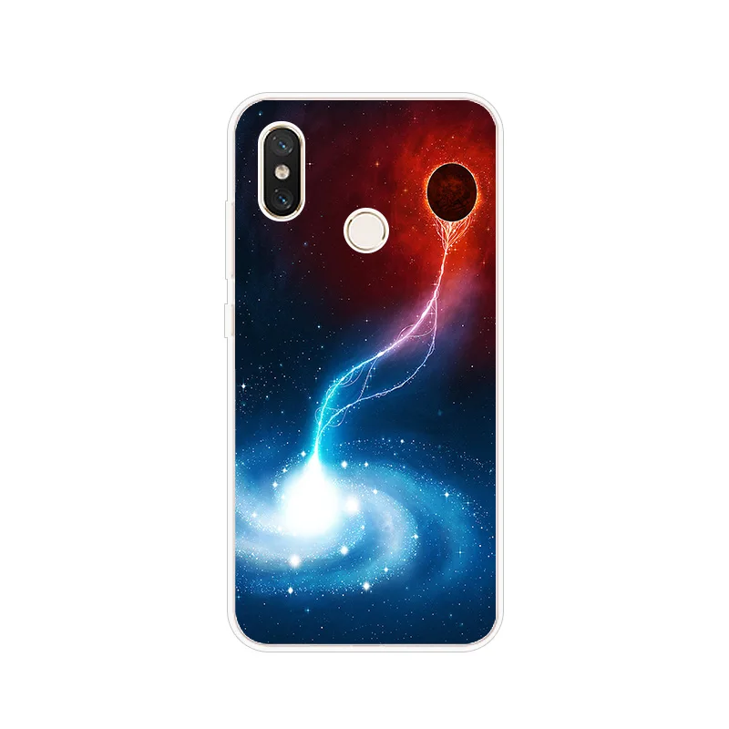 Universe Milky Way Silicone Phone Case For Xiaomi Mi 5X A1 A2 6 6X Note 3 8 9 SE Lite Pro Mix 2 S Pocophone F1 Cover |