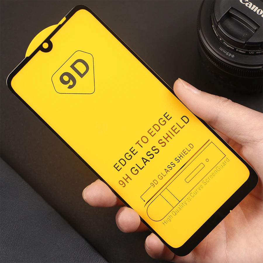 Закаленное стекло с полным покрытием 9D для Xiaomi Redmi Note 7 6 5 Pro Mi 9 8 Lite SE Pocophone F1 A2