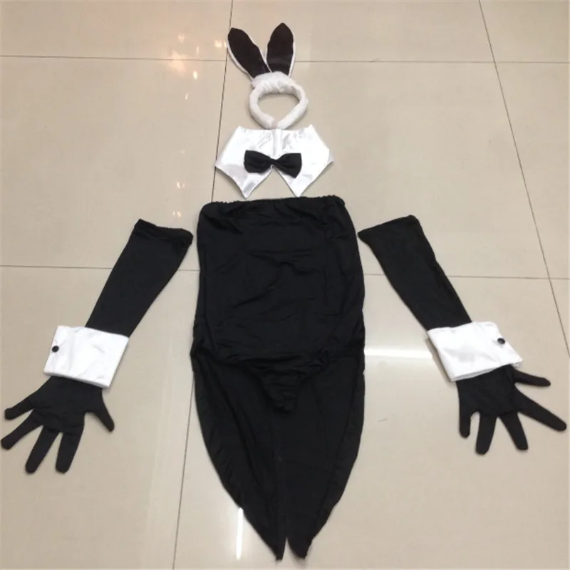 Черный Банни Zentai Костюм женский сексуальный Банни косплей боди кролик Униформа соблазнительный Комбинезон ночной клуб кролик девушка костюм
