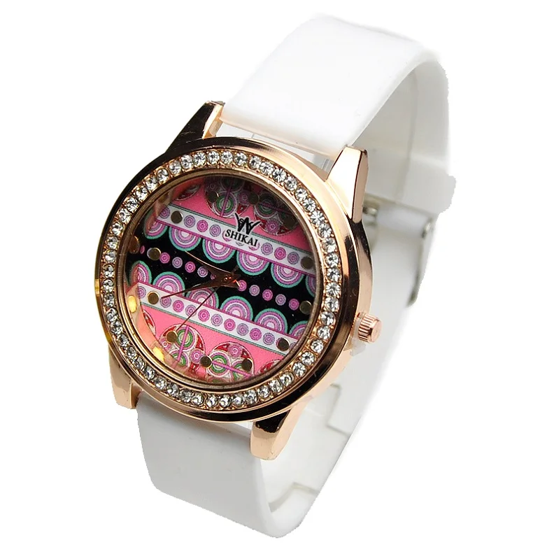 Женские наручные часы с золотыми кристаллами индийские этнические Стразы