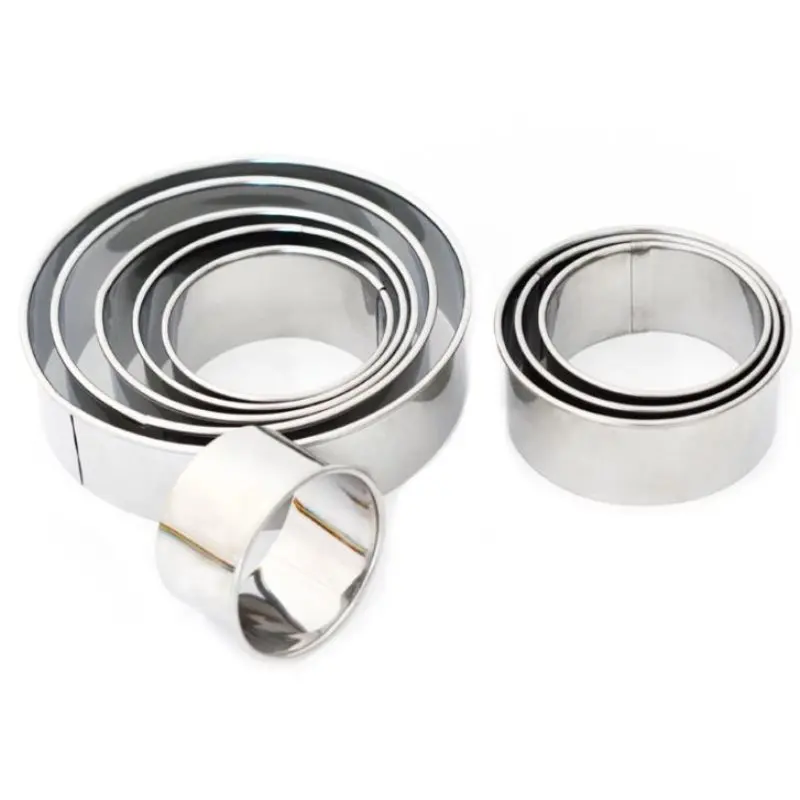 ORGANBOO 5 шт./лот круглая форма для торта из нержавеющей стали резак печенья со