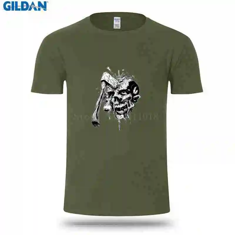 Забавные Повседневное Для мужчин футболка круглый вырез горловины Pop Top Tee черепа