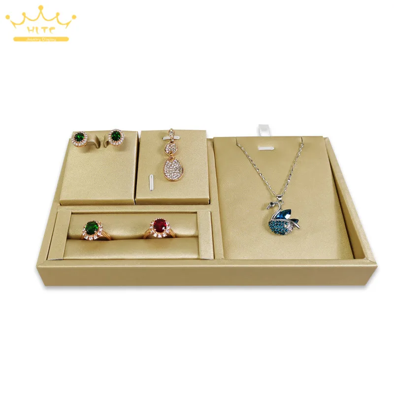 Бесплатная доставка набор для демонстрации золотых кожаных ювелирных изделий