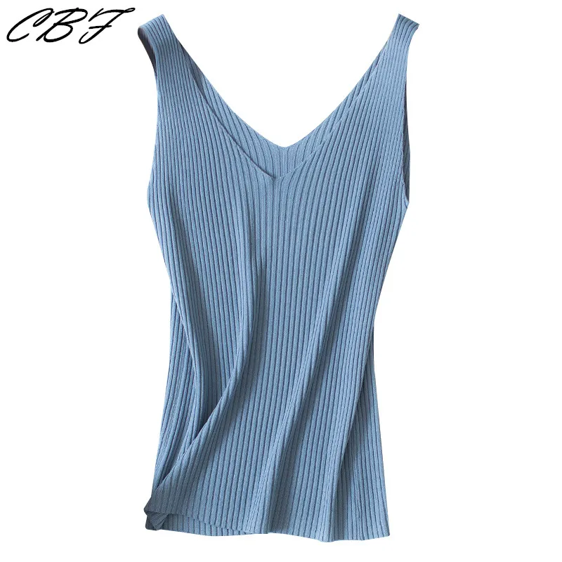 Женский трикотажный жилет CBF однотонный в полоску воздухопроницаемый 2019| |