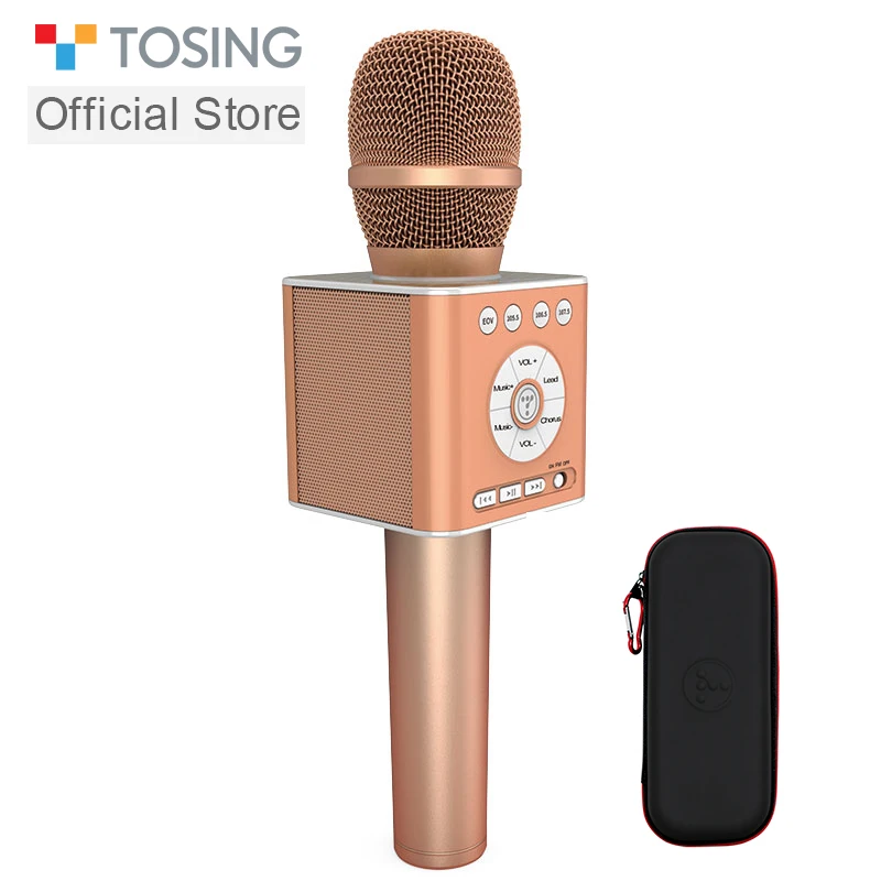 TOSING Q12 беспроводной Bluetooth Караоке ручной микрофон USB KTV плеер Bluetooth микрофон динамик Запись музыки микрофоны