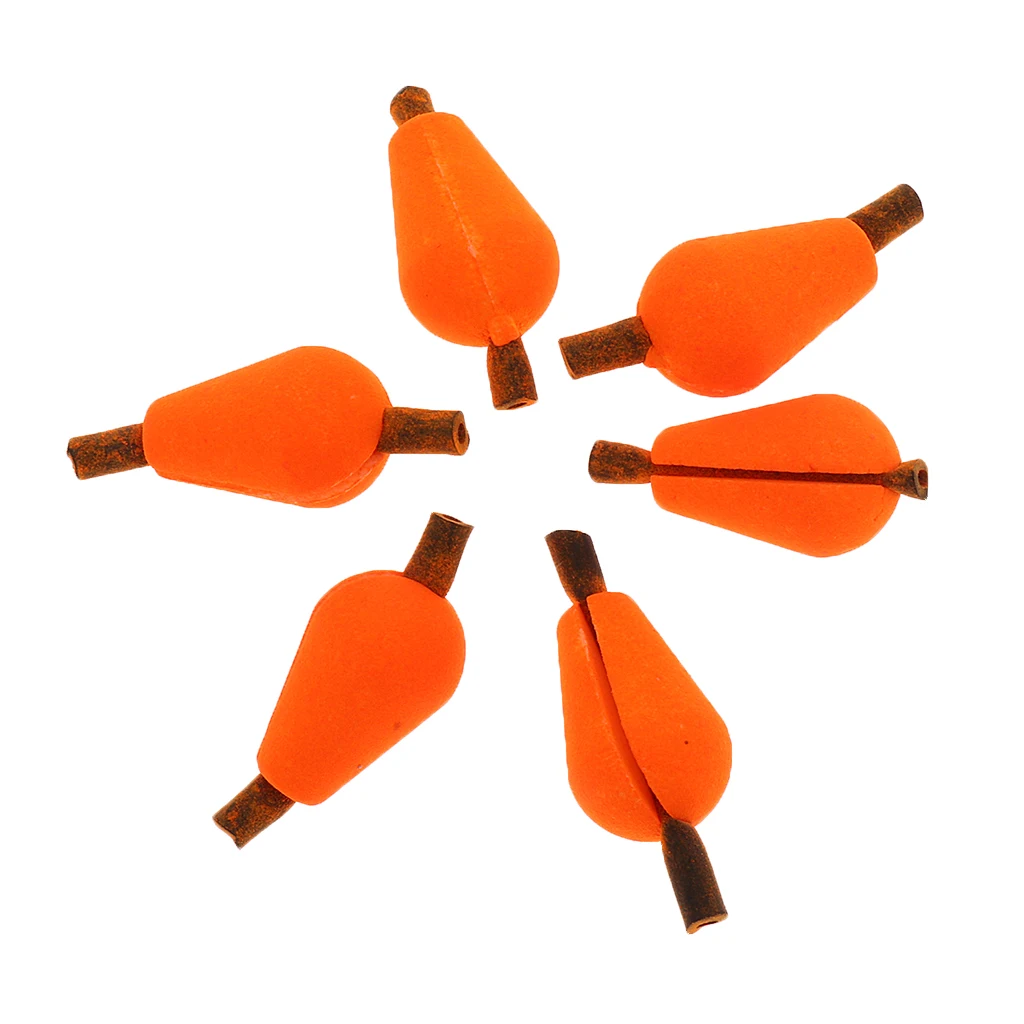 6 штук в форме капли поплавок для рыбалки водная капля поролон индикатор удара 0