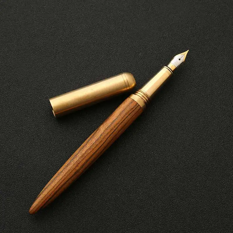 fountain pen-2 Творческий латунь сандалового дерева ручка высокого качества Бизнес перьевая ручка, подпись ручка персонализированные коллекция подарочная ручка канцелярских принадлежностей - Цвет: fountain pen-2