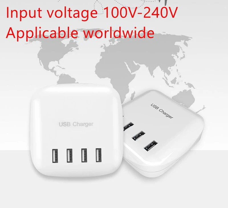 TOUHONEST центров Универсальный 4 USB Зарядное устройство Порты и разъёмы Smart док-станции для рабочего полосы Мощность адаптер гнездо для мобильного телефона Tablet