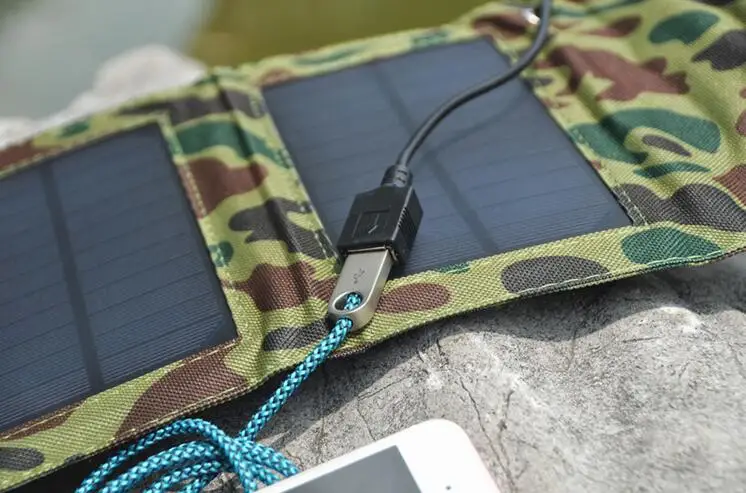 Складная солнечная панель зарядное устройство 7 Вт USB Блок питания для телефона