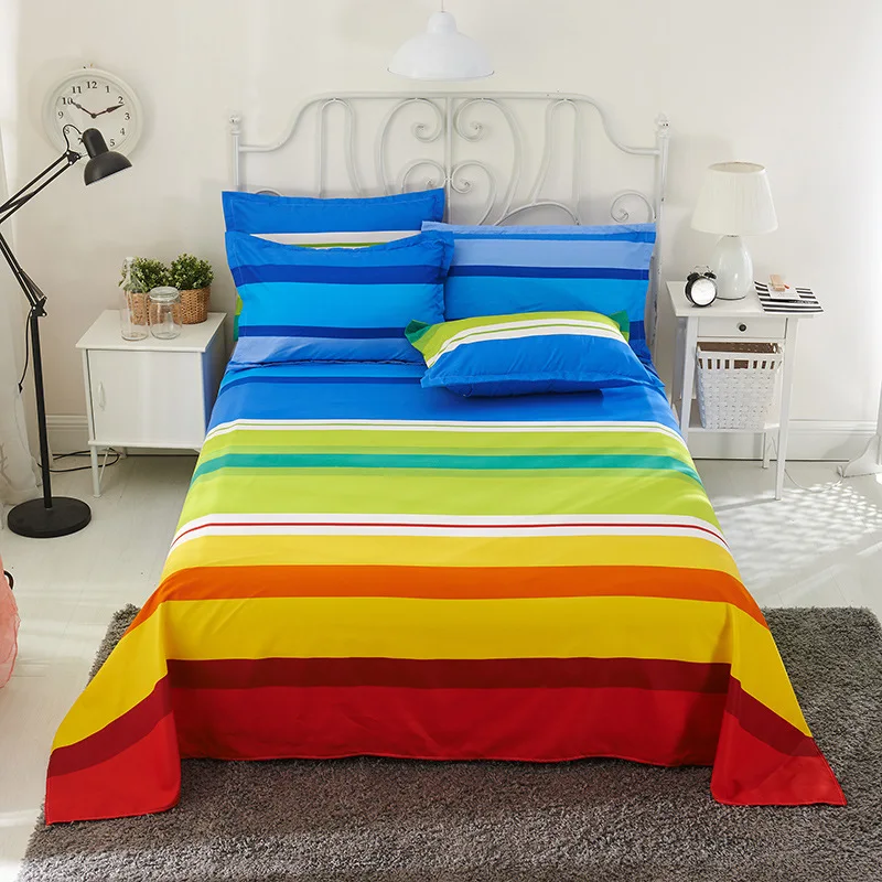Ropa de cama sabanas Матовая Простыня, простыня для постельного белья, простыня из чесаного хлопка, простыня, постельное белье для King queen size - Цвет: Bed sheet-1