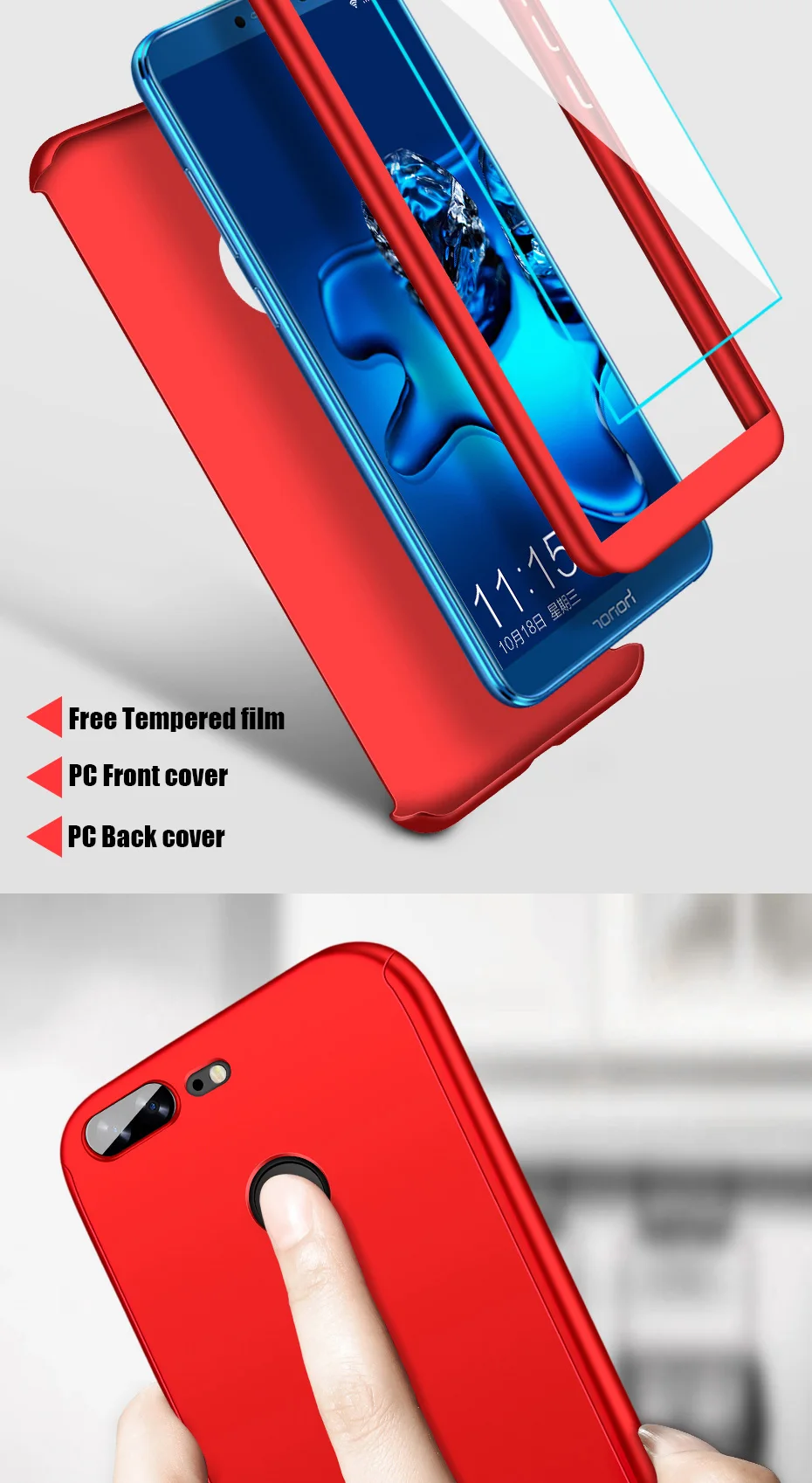 Роскошные 360 противоударный чехол для телефона для huawei Honor 20 Pro 20i 10 10i 9 9i 8 P Smart плюс Y5 Y6 Y7 Prime Y9 с Стекло