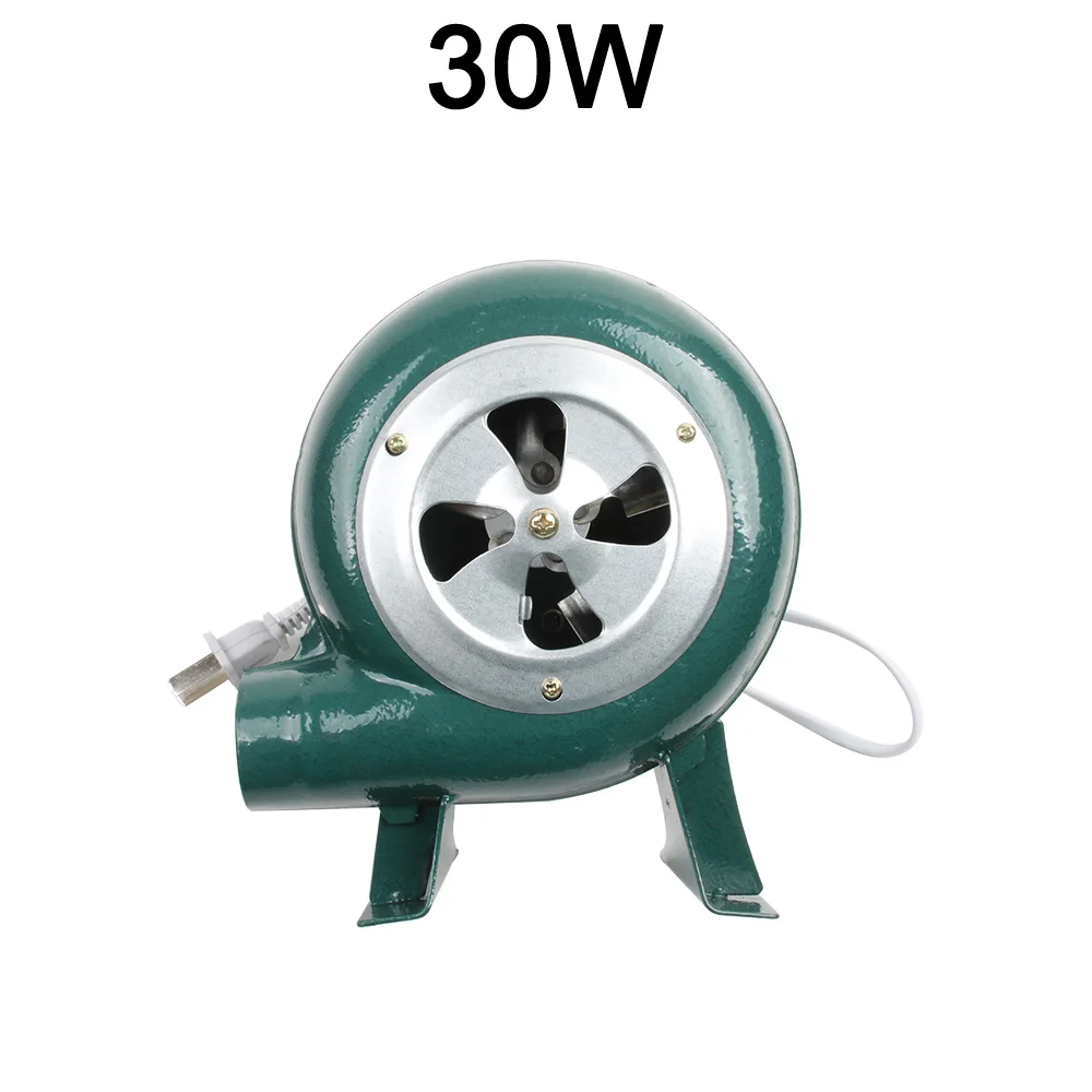 30W 220V~ 240V Бытовая воздуходувка железная воздуходувка для барбекю маленькая Центробежная воздуходувка 30W 40W 60W 80W EU US вилка адаптер зеленый для барбекю - Цвет: 30W