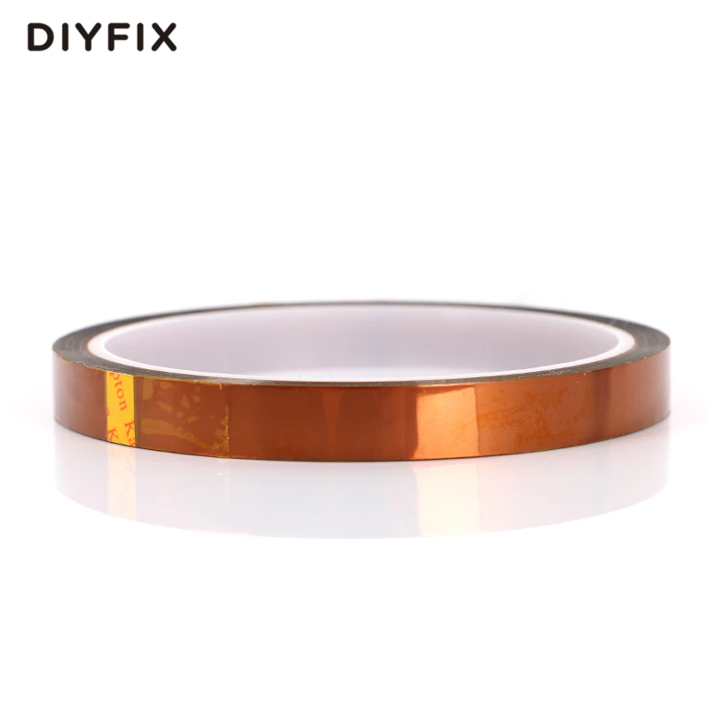 Термостойкая полиимидная лента DIYFIX 10 мм x 33 м высокотемпературная клейкая
