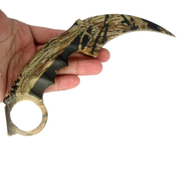 Dessert Camo CS hawkbill тактический нож для самообороны GO counter strike атакующий Коготь karambit шейный нож настоящий боевой бой лагерь Поход на открытом воздухе - Цвет: Dessert Camo