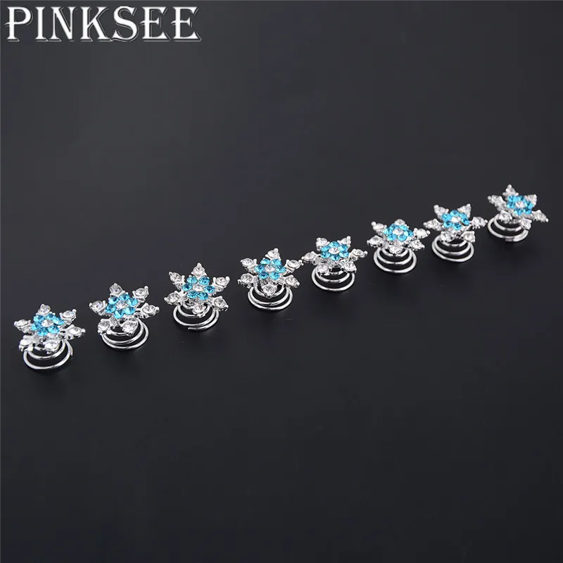 Шпилька для волос вихревая спиральная 12 шт. свадьбы выпускного с кристаллами