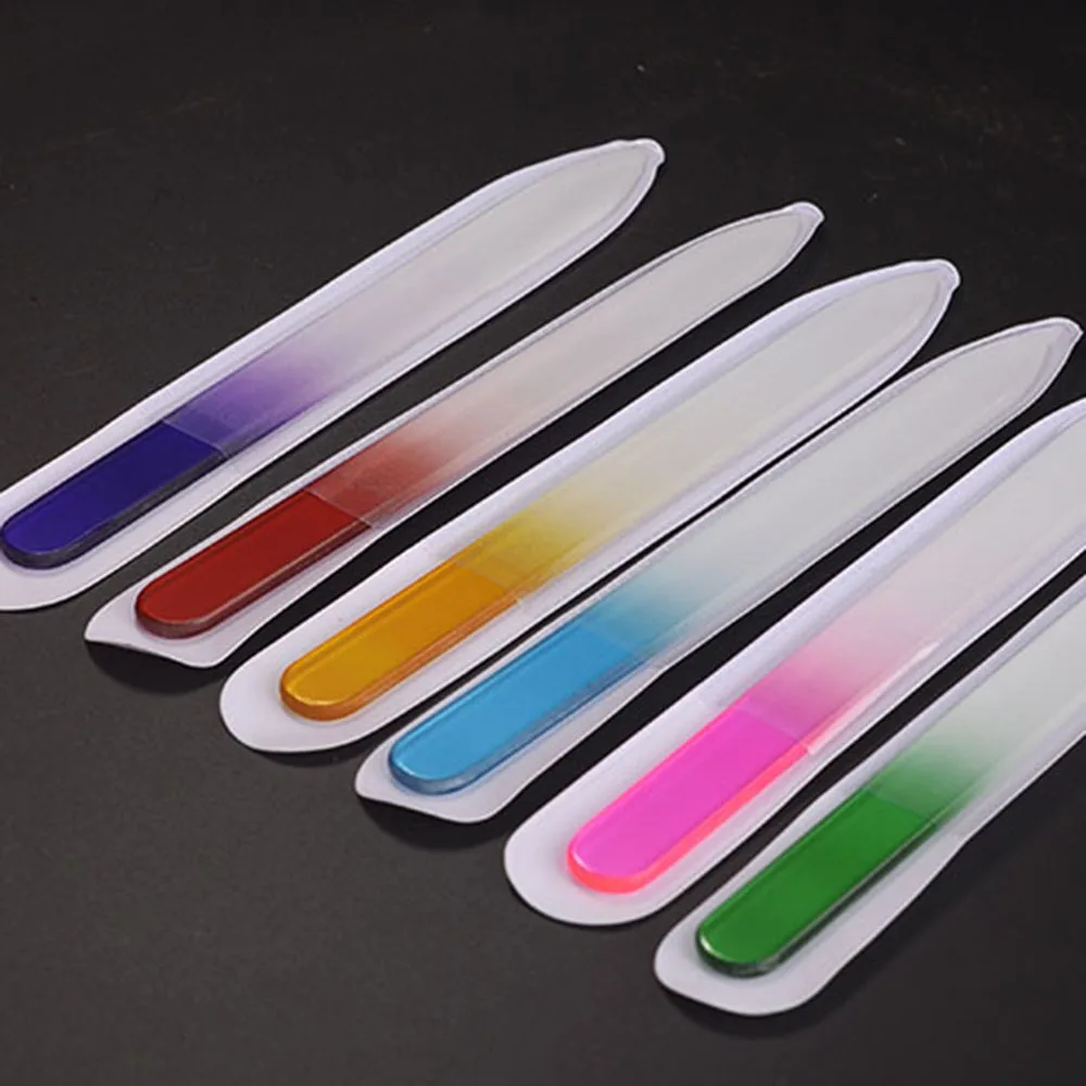 1 шт. Новые прочные пилки для ногтей из хрустального стекла буферы маникюра