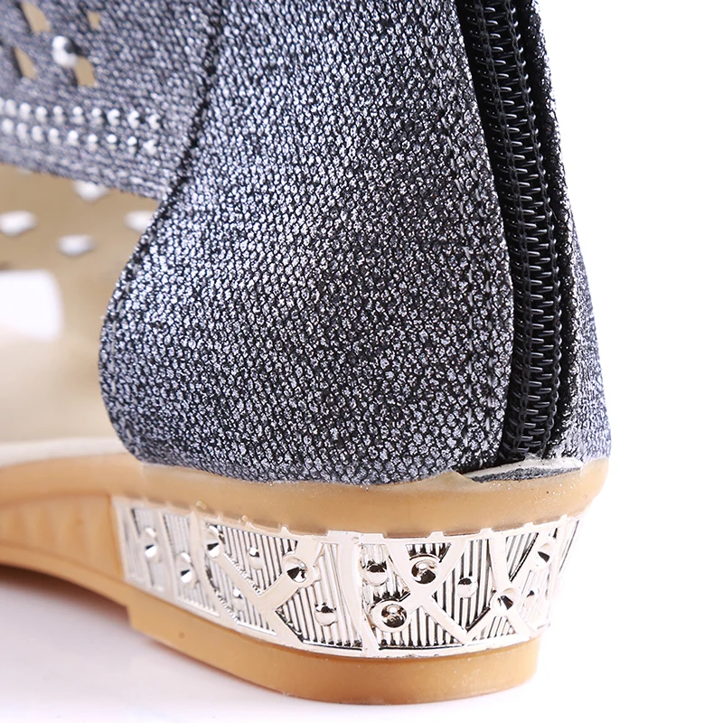 Женские босоножки на платформе сандалии гладиаторы низкой танкетке обувь для