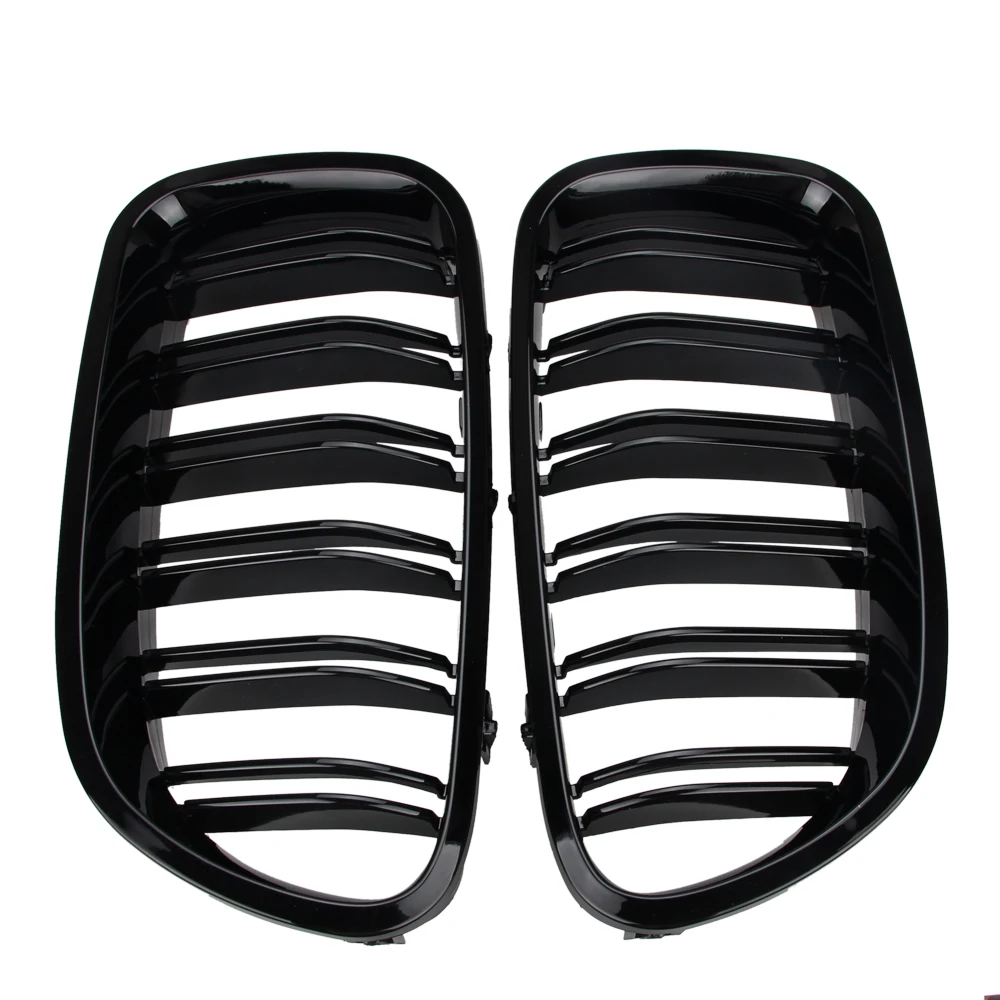 1 пара окрашенная глянцевая черная передняя решетка гриль почками 2011-2016 для 5-Series