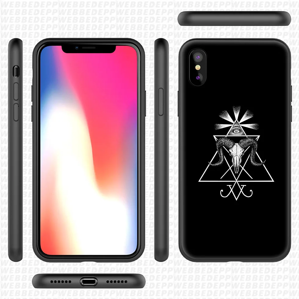 Мягкий силиконовый чехол WEBBEDEPP Devil Satan для iPhone 11 Pro Xr Xs Max X или 10 8 7 6 6S Plus 5 5S SE Case |