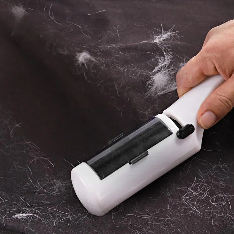 Dust Cleaning Sweeper Cloth Lint Cleaning Brush Tool Manual Sofa Carpet Bed Fur Stick Pet Hair Catcher Remover ABS Roller Brush