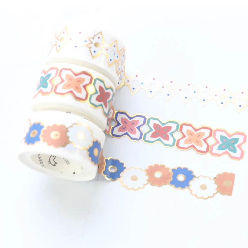 Domikee Золотая фольга полые декоративные васи ленты рулоны для молочного