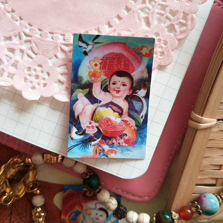 Китайский год картина куклы бумажные наклейки s Скрапбукинг декоративный журнал наклейка для планировщика DIY ремесло фотоальбомы карты сделать
