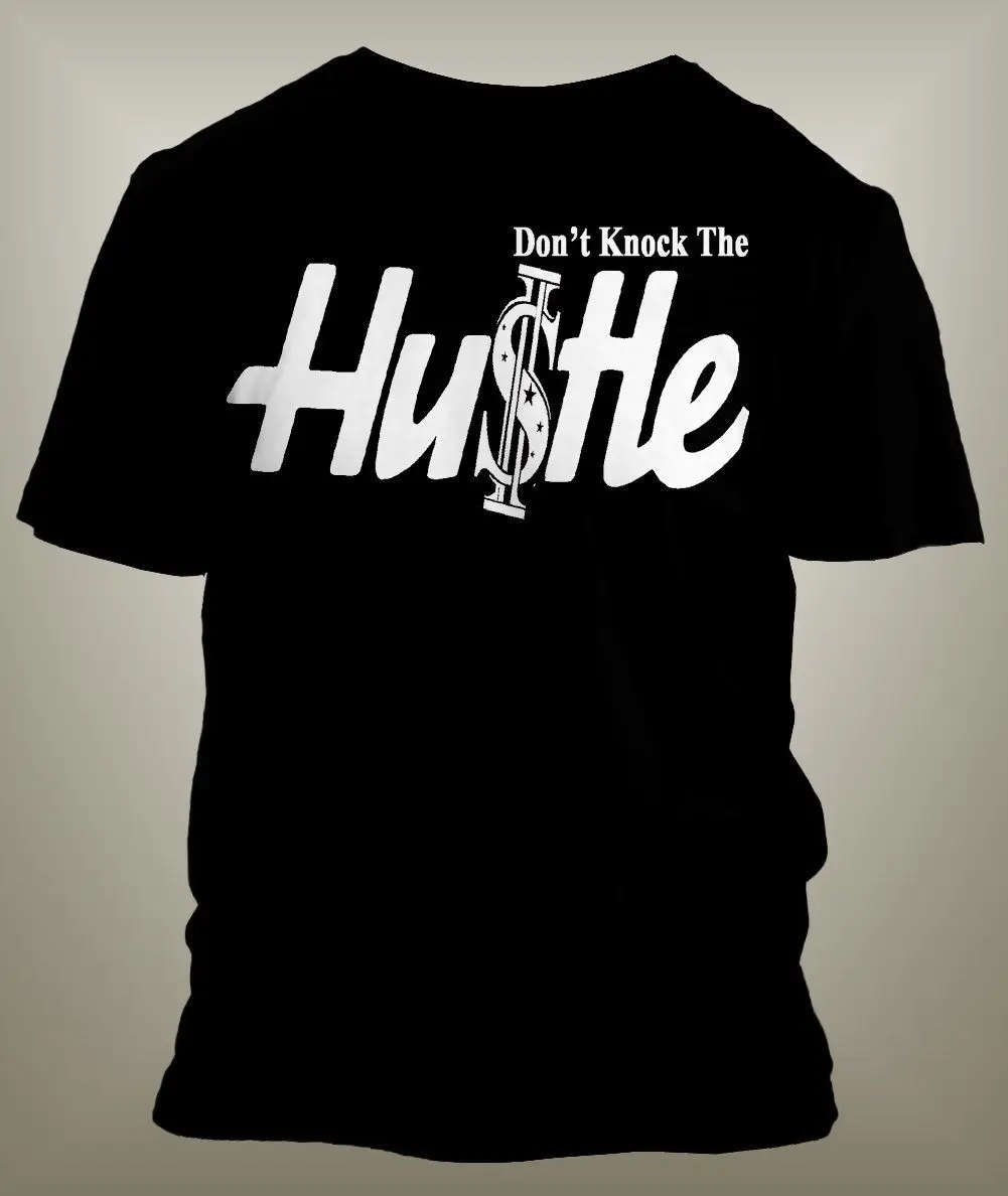 Не стучать Hustle графическая футболка классическая мужская большая и высокая или