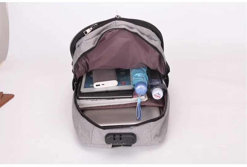 Sac dos femme USB интерфейс студенческие рюкзаки Anti-theft паролем Ноутбук Школьные сумки mochila mulheres